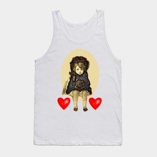 Mourning doll with sad hearts Tank Top